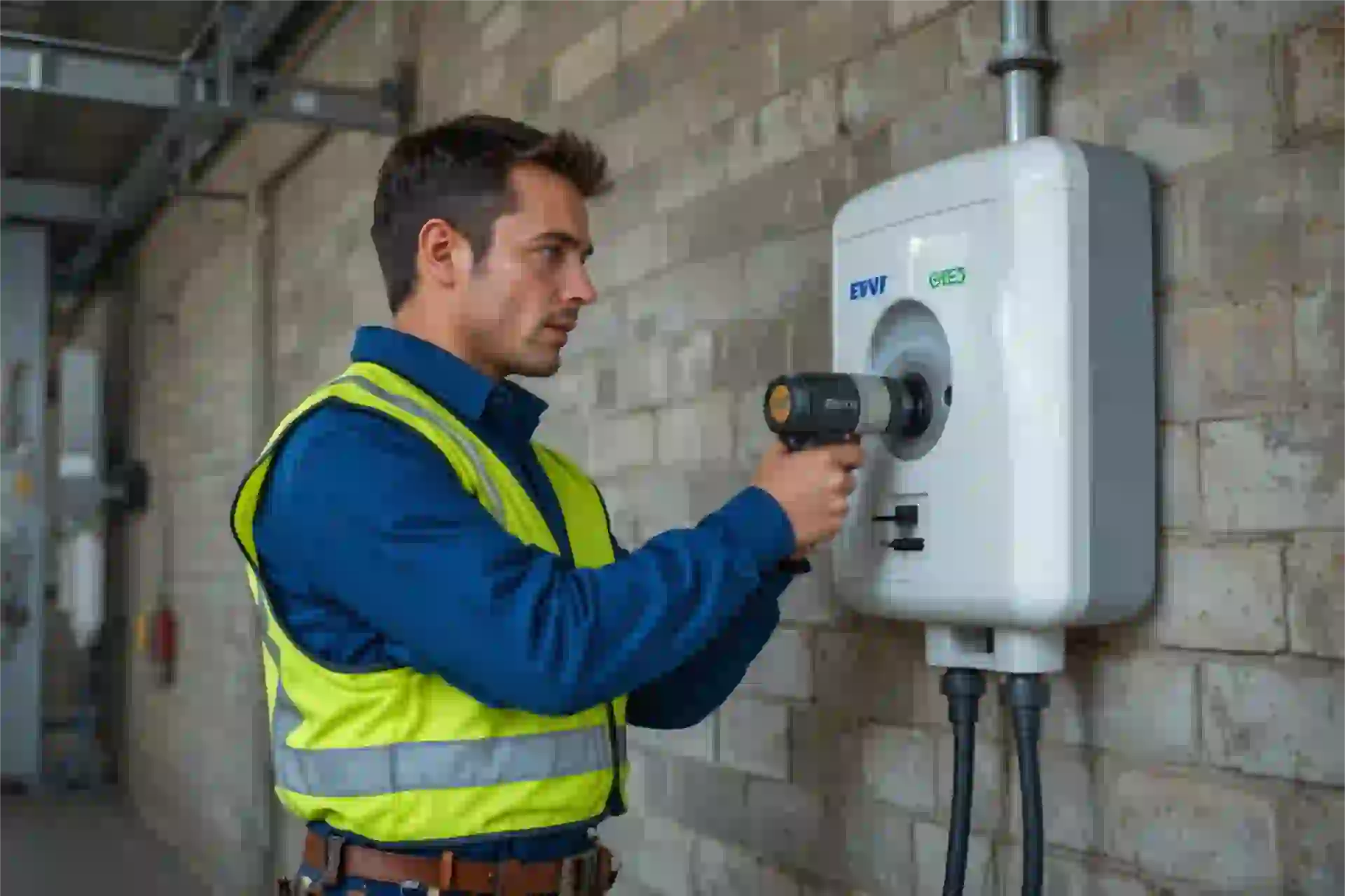 Installation borne de recharge à Les Junies